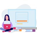 پیش‌نمایش فایل girl-working-on-laptop-10772644 از پک ورود و ثبت‌نام
