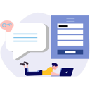 پیش‌نمایش فایل girl-working-on-laptop-10772663 از پک ورود و ثبت‌نام