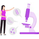 پیش‌نمایش فایل girl-is-talking-about-the-germs-under-the-microscope-10795697 از پک بیوتکنولوژی