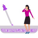 پیش‌نمایش فایل girl-is-talking-on-mobile-phone-while-doing-experiment-10795711 از پک بیوتکنولوژی