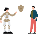 پیش‌نمایش فایل boy-is-talking-to-female-ai-robot-10795602 از پک تصویرسازی با هوش مصنوعی