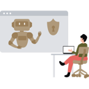 پیش‌نمایش فایل boy-is-talking-to-robot-online-10795567 از پک تصویرسازی با هوش مصنوعی