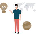 پیش‌نمایش فایل boy-is-wearing-vr-glasses-pointing-at-idea-bulb-10795598 از پک تصویرسازی با هوش مصنوعی
