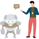 پیش‌نمایش فایل boy-talking-to-artificial-intelligence-robot-10795593 از پک تصویرسازی با هوش مصنوعی