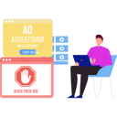 پیش‌نمایش فایل boy-installing-ad-blocker-on-laptop-10795523 از پک مسدودکننده تبلیغات