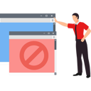 پیش‌نمایش فایل boy-is-pointing-at-browser-10795554 از پک مسدودکننده تبلیغات