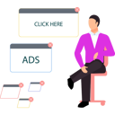 پیش‌نمایش فایل boy-is-sitting-on-chair-looking-at-pop-up-ads-10795556 از پک مسدودکننده تبلیغات