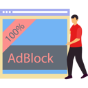 پیش‌نمایش فایل boy-showing-ad-block-on-web-page-10795486 از پک مسدودکننده تبلیغات