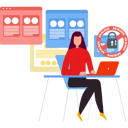 پیش‌نمایش فایل girl-is-using-laptop-for-ad-block-10795524 از پک مسدودکننده تبلیغات