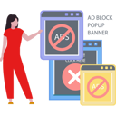 پیش‌نمایش فایل girl-showing-ad-block-on-browser-10795491 از پک مسدودکننده تبلیغات