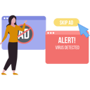 پیش‌نمایش فایل girl-showing-alert-virus-detected-message-10795513 از پک مسدودکننده تبلیغات