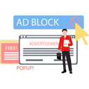 پیش‌نمایش فایل the-boy-is-standing-in-front-of-the-web-page-10795497 از پک مسدودکننده تبلیغات