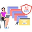پیش‌نمایش فایل the-female-is-working-on-laptop-on-advertising-protection-10795522 از پک مسدودکننده تبلیغات
