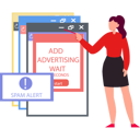 پیش‌نمایش فایل the-girl-is-pointing-at-the-ad-advertising-wait-seconds-10795514 از پک مسدودکننده تبلیغات