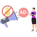 پیش‌نمایش فایل the-girl-is-showing-an-ad-about-ad-block-10795564 از پک مسدودکننده تبلیغات