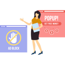 پیش‌نمایش فایل the-girl-is-telling-about-the-ad-block-10795517 از پک مسدودکننده تبلیغات