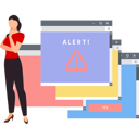 پیش‌نمایش فایل the-girl-is-thinking-about-the-alert-message-10795553 از پک مسدودکننده تبلیغات