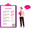 پیش‌نمایش فایل boy-is-checking-off-a-complete-checklist-on-paper-10717192 از پک کامل و انجام شده