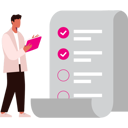 پیش‌نمایش فایل boy-is-checking-the-list-on-the-document-10717231 از پک کامل و انجام شده