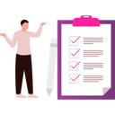پیش‌نمایش فایل boy-is-explaining-about-the-complete-checklist-10717202 از پک کامل و انجام شده