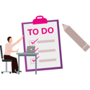 پیش‌نمایش فایل boy-is-pointing-at-the-to-do-list-10717214 از پک کامل و انجام شده