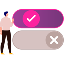پیش‌نمایش فایل boy-is-pointing-to-the-sliders-option-10717230 از پک کامل و انجام شده