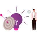 پیش‌نمایش فایل boy-is-standing-near-the-idea-bulb-10717207 از پک کامل و انجام شده