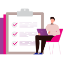 پیش‌نمایش فایل boy-is-using-a-laptop-working-on-checklist-10717158 از پک کامل و انجام شده