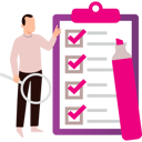 پیش‌نمایش فایل boy-marking-checklist-with-highlighter-10717189 از پک کامل و انجام شده