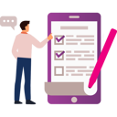 پیش‌نمایش فایل boy-pointing-at-the-marked-list-on-the-mobile-10717182 از پک کامل و انجام شده
