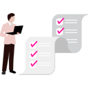 پیش‌نمایش فایل boy-using-laptop-for-checklist-on-paper-10717162 از پک کامل و انجام شده
