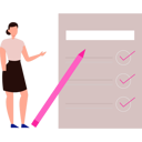 پیش‌نمایش فایل girl-is-checking-a-list-10717167 از پک کامل و انجام شده