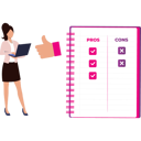 پیش‌نمایش فایل girl-is-creating-a-pros-and-cons-10717236 از پک کامل و انجام شده