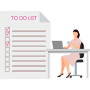 پیش‌نمایش فایل girl-is-creating-a-to-do-list-10717212 از پک کامل و انجام شده