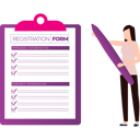 پیش‌نمایش فایل girl-is-filling-the-registration-form-10717188 از پک کامل و انجام شده