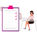 پیش‌نمایش فایل girl-is-marking-a-check-box-on-a-document-by-using-a-laptop-10717235 از پک کامل و انجام شده