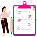 پیش‌نمایش فایل girl-is-marking-on-the-clipboard-10717196 از پک کامل و انجام شده