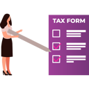 پیش‌نمایش فایل girl-is-marking-the-tax-form-10717216 از پک کامل و انجام شده