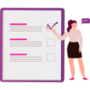 پیش‌نمایش فایل girl-is-pointing-at-the-checklist-10717190 از پک کامل و انجام شده
