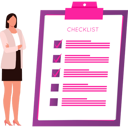 پیش‌نمایش فایل girl-is-standing-near-checklist-document-10717175 از پک کامل و انجام شده