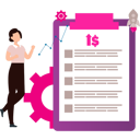 پیش‌نمایش فایل girl-is-standing-near-the-clipboard-10717228 از پک کامل و انجام شده