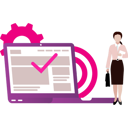 پیش‌نمایش فایل girl-is-standing-near-the-laptop-10717225 از پک کامل و انجام شده