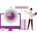 پیش‌نمایش فایل girl-is-working-on-productivity-10717186 از پک کامل و انجام شده