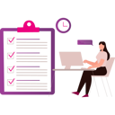 پیش‌نمایش فایل girl-is-working-on-the-monitor-on-the-checklist-10717164 از پک کامل و انجام شده