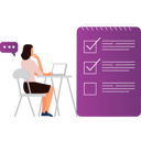 پیش‌نمایش فایل girl-working-on-a-laptop-on-a-checklist-10717161 از پک کامل و انجام شده