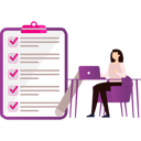 پیش‌نمایش فایل girl-working-on-laptop-to-do-list-10717166 از پک کامل و انجام شده