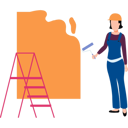 پیش‌نمایش فایل lady-painter-is-painting-a-wall-10717438 از پک خدمات ساخت‌وساز