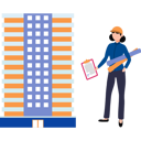 پیش‌نمایش فایل lady-worker-is-standing-near-the-building-10717474 از پک خدمات ساخت‌وساز