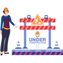 پیش‌نمایش فایل lady-worker-is-standing-with-warning-barrier-10717455 از پک خدمات ساخت‌وساز