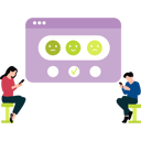 پیش‌نمایش فایل boy-and-girl-are-giving-feedback-emojis-10717537 از پک بازخورد مشتریان